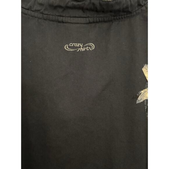 Vintage Crazy Shirts Hawaii Shirt Mens Small Henley Pullover Floral Navy - Picture 4 of 13